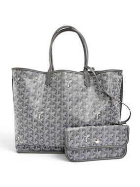 Goyard Anjou PM Tote Bag in Canvas Leather Gray French